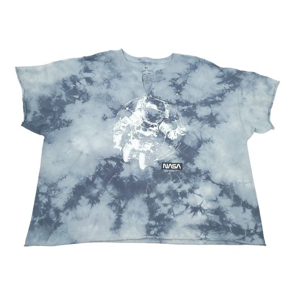 Hyper Space NASA Tie Dye T Shirt Size 3XL Astronauts Rolled Short Sleeve Hem - Picture 2 of 12